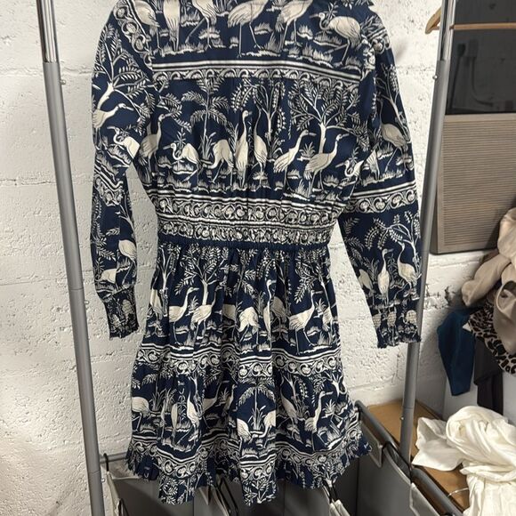 Blue and White Patterned Dress BEYOND By Vera Size Medium - NWOT - Picture 4 of 4